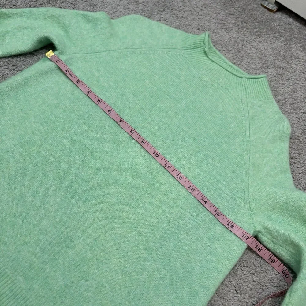 J. Crew Rollneck Sweater Super Soft Yarn Green Size XXS Wool Alpaca Blend